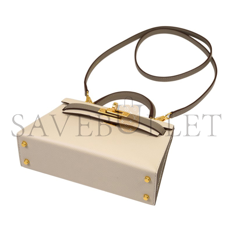 HERMES MASTER MINI KELLY EPSOM GOLD HARDWARE (19*12*5.5cm)
